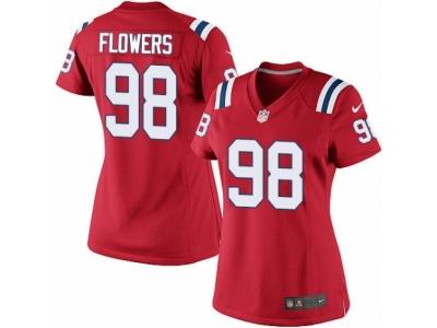 Women Nike New England Patriots #98 Trey Flowers game red Jersey