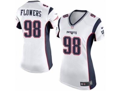 Women Nike New England Patriots #98 Trey Flowers game white Jersey