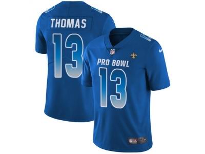 Women Nike New Orleans Saints #13 Michael Thomas Royal Limited NFC 2018 Pro Bowl Jersey