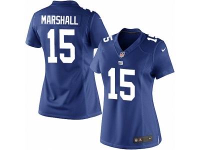 Women Nike New York Giants #15 Brandon Marshall game blue Jersey
