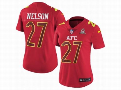 Women Nike Oakland Raiders #27 Reggie Nelson Limited Red 2017 Pro Bowl NFL Jersey