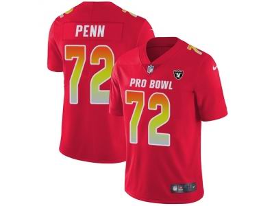 Women Nike Oakland Raiders #72 Donald Penn Red NFL Limited AFC 2018 Pro Bowl Jersey