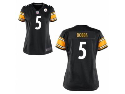 Women Nike Pittsburgh Steelers #5 Joshua Dobbs Black Game Jersey