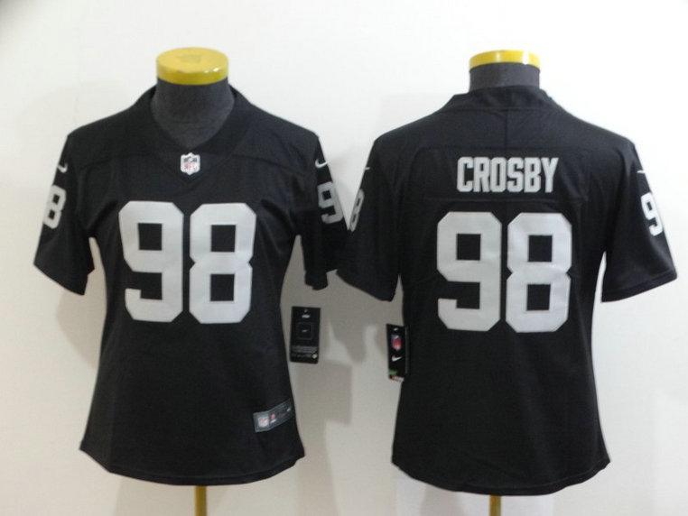 Women Nike Raiders 98 Maxx Crosby Black Women Vapor Untouchable Limited Jersey