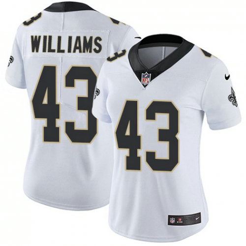 Women Nike Saints 43 Marcus Williams White Women Vapor Untouchable Limited Jersey