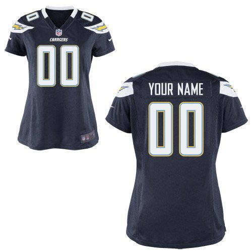 Women Nike San Diego Chargers Customized Game Team Color Navy Blue Jersey