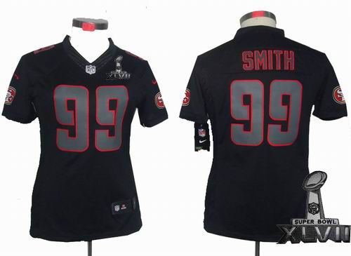 Women Nike San Francisco 49ers #99 Aldon Smith black Impact Limited 2013 Super Bowl XLVII Jersey