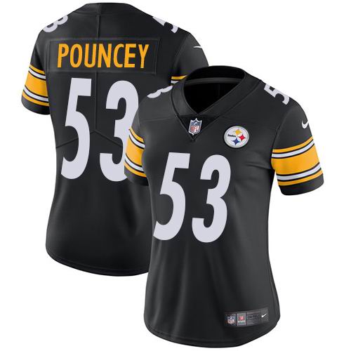 Women Nike Steelers #53 Maurkice Pouncey Black Team Color Vapor Untouchable Limited Jersey