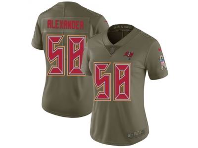 Women Nike Tampa Bay Buccaneers #58 Kwon Alexander Olive Stitched NFL Limited 2017 Salute to Service Jersey