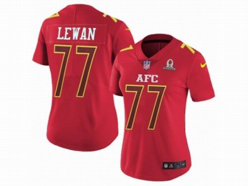 Women Nike Tennessee Titans #77 Taylor Lewan Limited Red 2017 Pro Bowl NFL Jersey