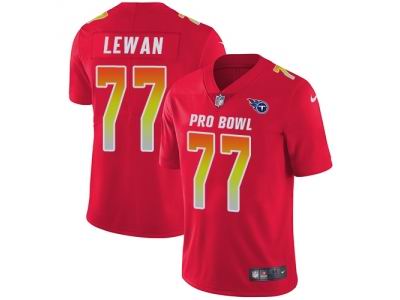 Women Nike Tennessee Titans #77 Taylor Lewan Red Limited AFC 2018 Pro Bowl Jersey