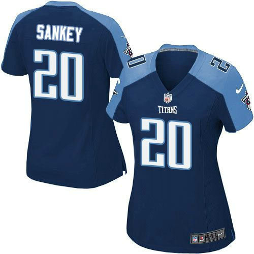Women Nike Tennessee Titans 20 Bishop Sankey Navy Blue Alternate NFL game Jersey