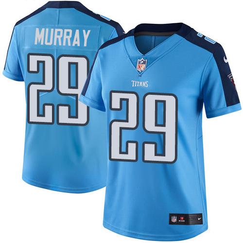 Women Nike Tennessee Titans 29 DeMarco Murray Light Blue NFL Limited Rush Jersey
