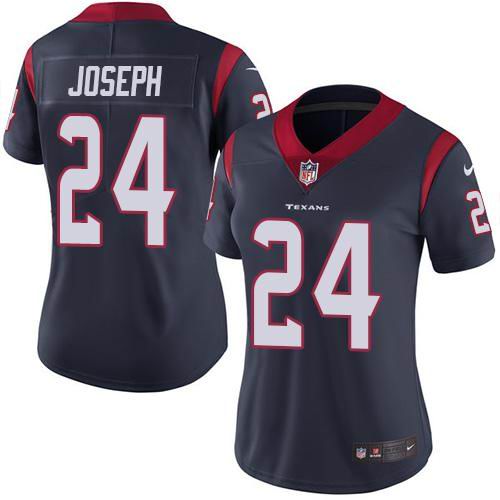 Women Nike Texans #24 Johnathan Joseph Navy Blue Team Color Vapor Untouchable Limited Jersey