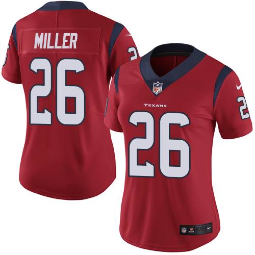 Women Nike Texans #26 Lamar Miller Red Vapor Untouchable Limited Jersey