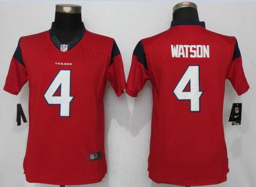 Women Nike Texans #4 Deshaun Watson Red Limited Jersey