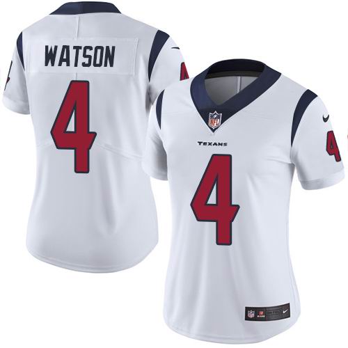 Women Nike Texans #4 Deshaun Watson White Vapor Untouchable Limited Jersey