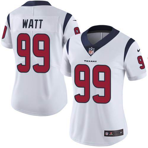 Women Nike Texans #99 J.J. Watt White Vapor Untouchable Limited Jersey