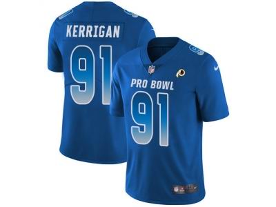 Women Nike Washington Redskins #91 Ryan Kerrigan Royal Limited NFC 2018 Pro Bowl Jersey