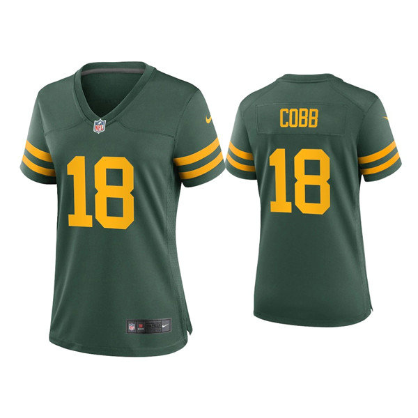 Women Packers #18 Randall Cobb Alternate Game Green Jersey