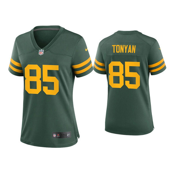 Women Packers #85 Robert Tonyan Alternate Game GreenJersey