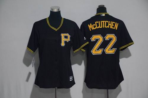 Women Pittsburgh Pirates 22# Andrew McCutchen black Jersey