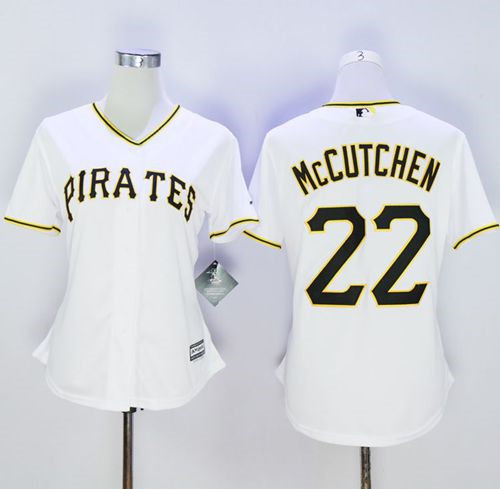 Women Pittsburgh Pirates 22 Andrew McCutchen White Fashion Baseball Jersey