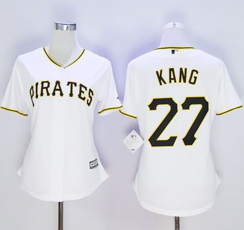 Women Pittsburgh Pirates 27 Jung-ho Kang White Home Baseball Jersey