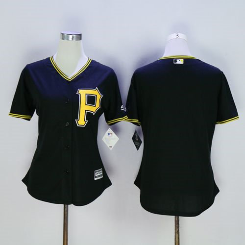 Women Pittsburgh Pirates Blank Black Fashion MLB Jersey