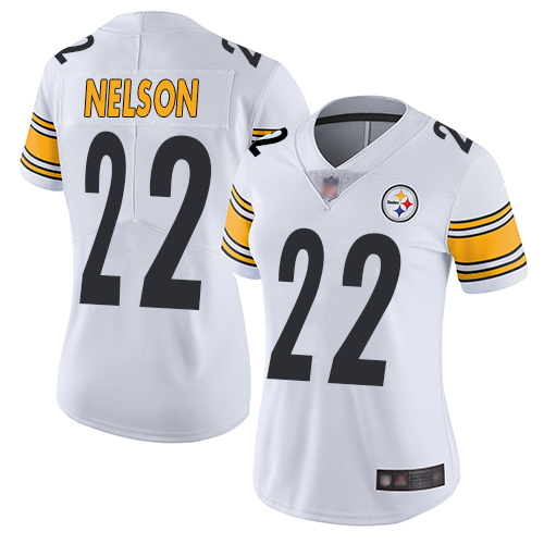 Women Pittsburgh Steelers Steven Nelson #22 NFL Vapor limited White Jersey