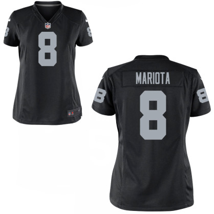 Women Raiders #8 Marcus Mariota Black Vapor Limited Jersey
