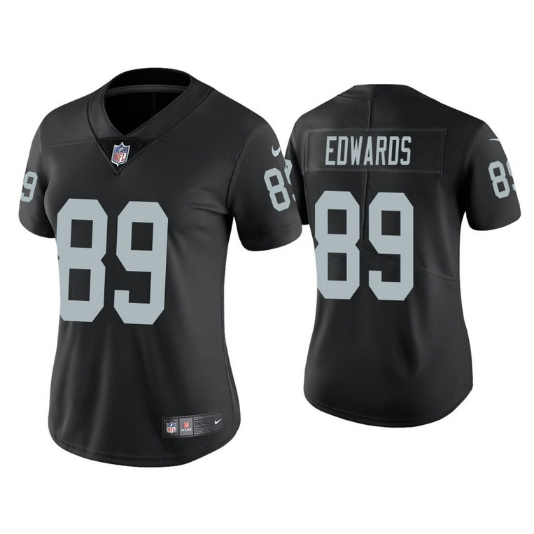 Women Raiders #89 Bryan Edwards Vapor Untouchable Limited Black Jersey