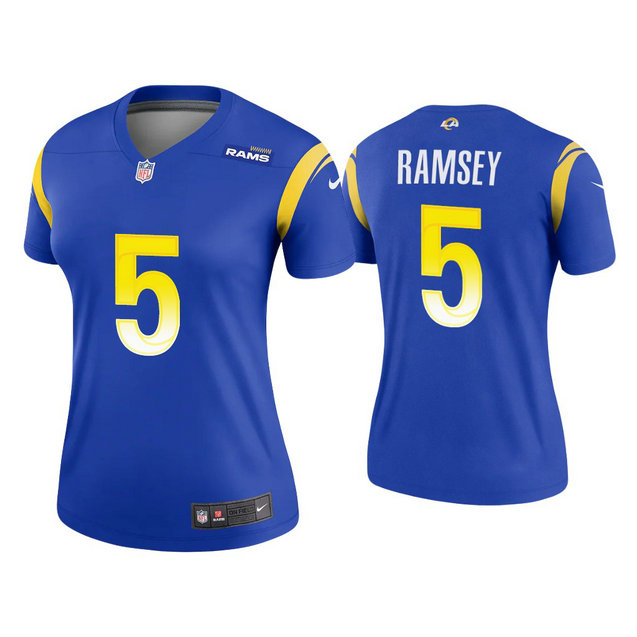 Women Rams #5 Jalen Ramsey Royal Jersey