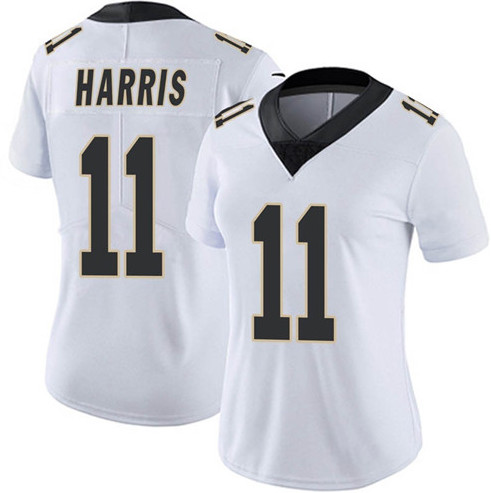 Women Saints #11 Deonte Harris Vapor Untouchable Limited White Jersey