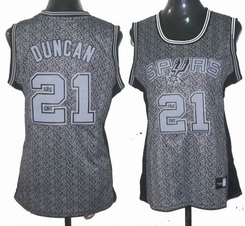 Women San Antonio Spurs 21# Tim Duncan Static Fashion Swingman Jersey