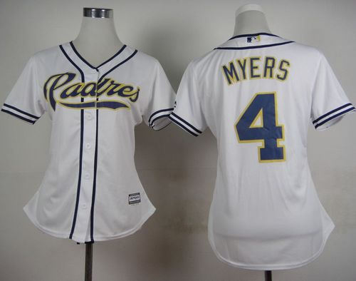 Women San Diego Padres 4 Wil Myers White Home Baseball Jersey