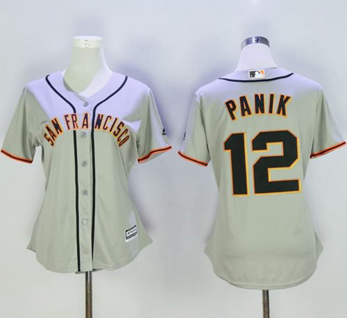 Women San Francisco Giants 12 Joe Panik Grey Road Baseball Jersey