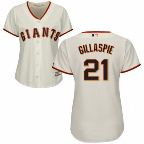Women San Francisco Giants 21 Conor Gillaspie Cream Majestic Cool Base Player MLB Jersey