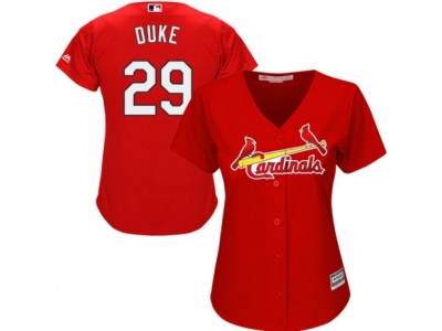 Women St. Louis Cardinals #29 Zach Duke Red Jersey