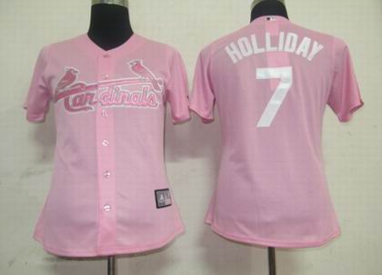 Women St. Louis Cardinals #6 Stan Musial jerseys pink