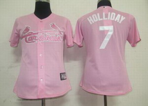 Women St. Louis Cardinals #7 Matt holliday jerseys pink