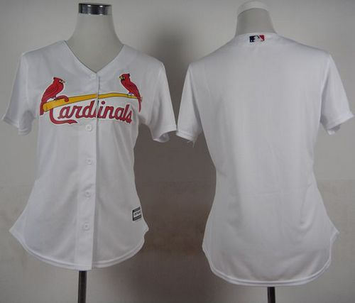 Women St. Louis Cardinals Blank White Fashion Baseball Jersey