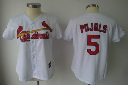 Women St Louis Cardinals #5 Albert Pujols jerseys white