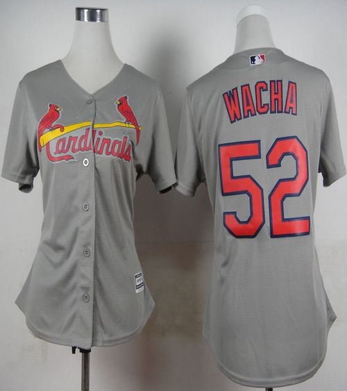 Women St.Louis Cardinals 52 Michael Wacha Grey Road Baseball Jersey