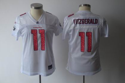 Women Sweetheart Arizona Cardinals #11 Larry Fitzgerald white jerseys