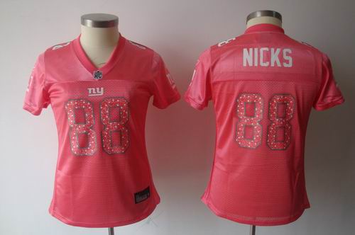 Women Sweetheart New York Giants #88 Hakeem Nicks pink  jerseys