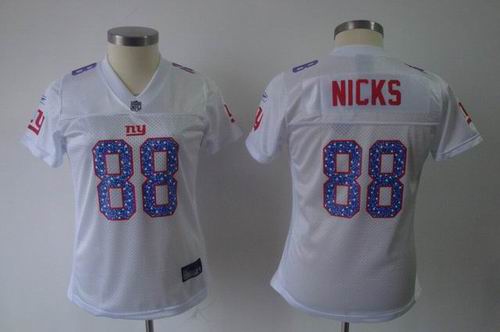 Women Sweetheart New York Giants #88 Hakeem Nicks white Jerseys