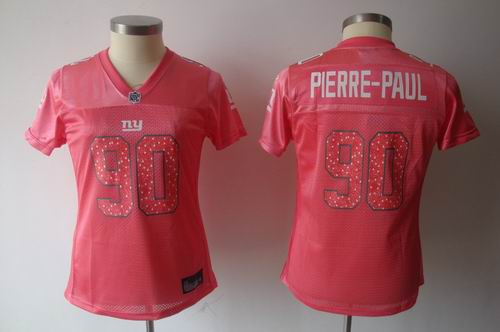 Women Sweetheart New York Giants #90 Jason Pierre-Paul Royal pink jerseys