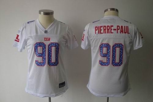 Women Sweetheart New York Giants #90 Jason Pierre-Paul Royal white Jersey