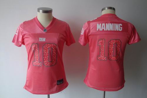 Women Sweetheart New York Giants 10 Eli Manning pink jerseys